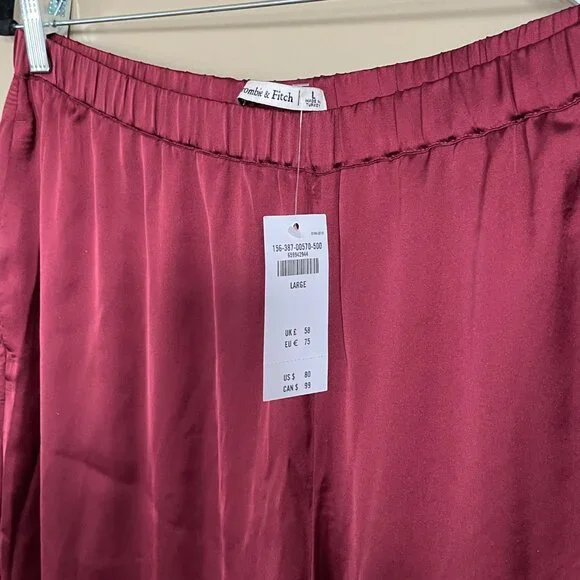 Abercrombie & Fitch Satin Pull-On Pant sz L - Picture 4 of 4